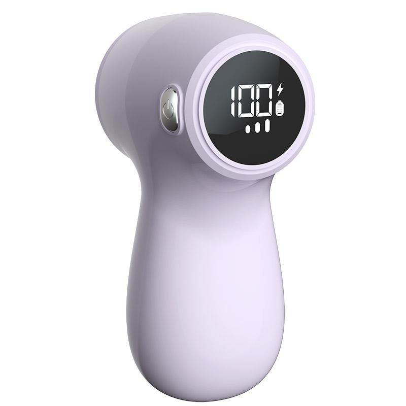 Aparat Electric de Curatat Scame 2 in 1 cu Functie de Aspirare, Dispozitiv cu 6 Lame Otel Inoxidabil, Afisaj Digital, 2 Trepte Putere, Acumulator 800 mAh, Incarcare USB Tip C, ABS, 15 x 8.5 cm, Mov