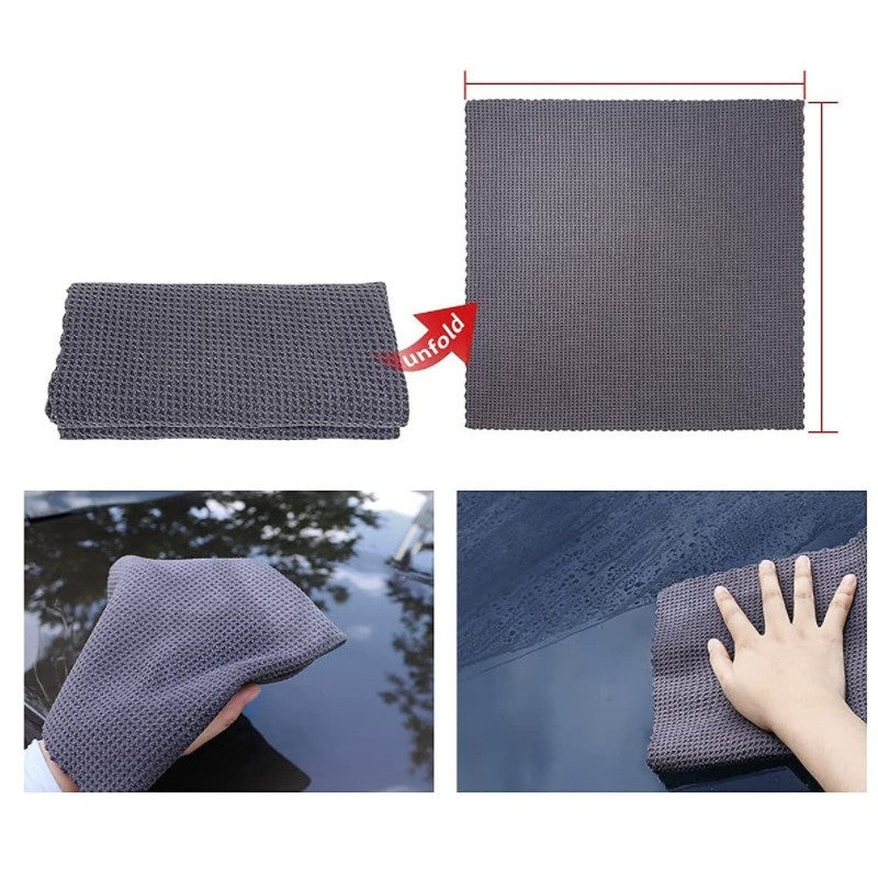 Set Curatare Auto Profesional, Kit 12 Accesorii pentru Detailing Interior si Exterior, Perii Jante si Anvelope, Microfibra si Bureti Polish, Gri
