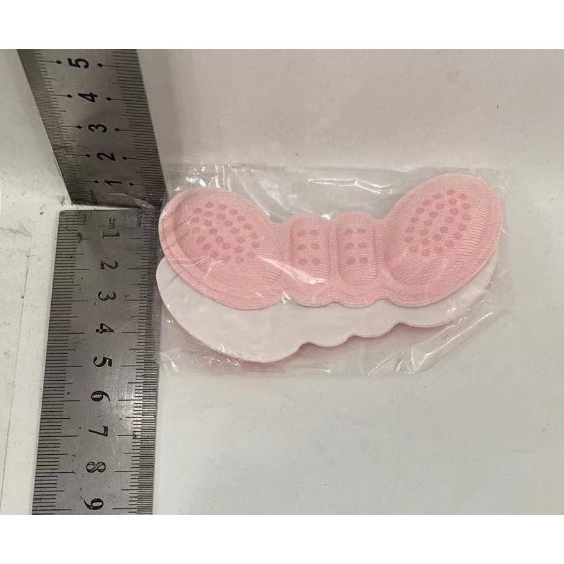 Set 2 Branturi cu Pernute pentru Calcai, Protectii Autoadezive Anti-Frecare si Amortizare 3D, Burete Moale si Material Textil, Marime Universala, Roz