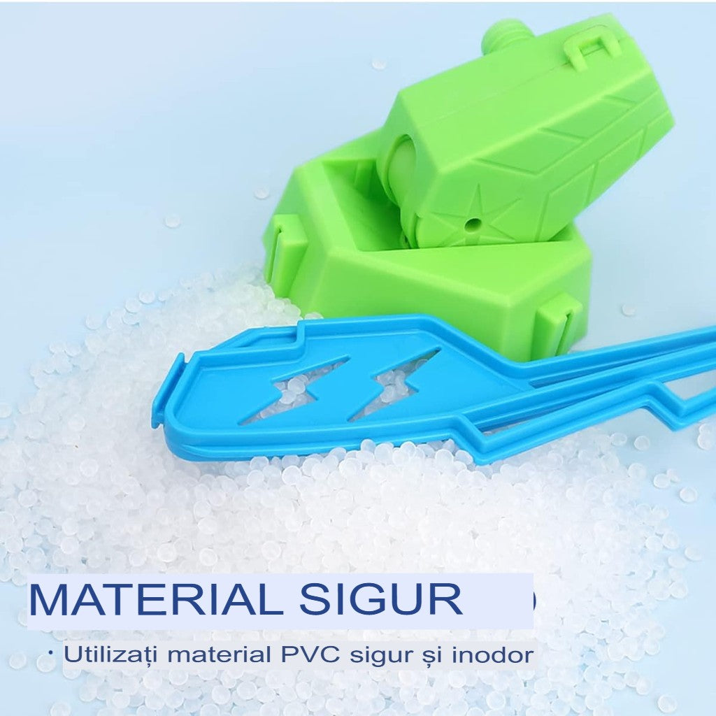 Lansator de Rachete pentru Copii, Joc de Exterior cu Actionare prin Pedala, Jucarie Interactiva de Gradina, Plastic si Spuma, 6 Rachete Incluse, Multicolor