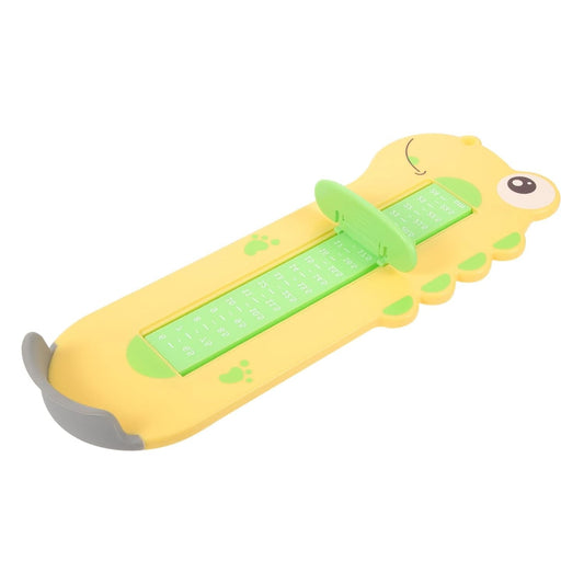 Dispozitiv de Masurat Talpa Piciorului pentru Bebelusi si Copii, Rigla Masurare Incaltaminte cu Cursor Glisant, Plastic ABS Ecologic, Model Dinozaur, Galben, 31 cm