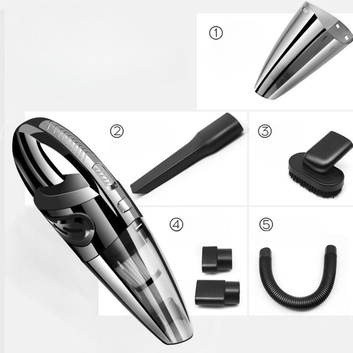 Aspirator de Mana Portabil Turbo, Aspirare Umeda si Uscata, Incarcare USB, Putere 120W, 32.000 RPM, Design Ergonomic, Negru, 32x6 cm