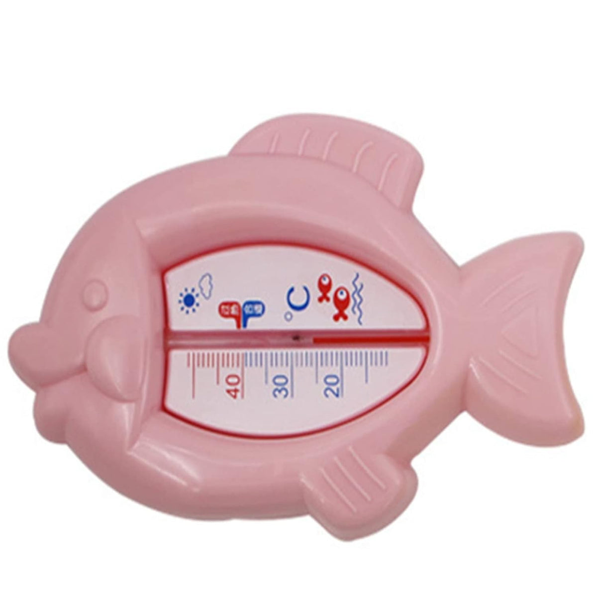 Termometru pentru Baie si Camera, Plutitor, Afisaj Temperatura Kerosen fara Mercur, Design Peste, Material ABS, 15.5x9.5x2 cm, Roz