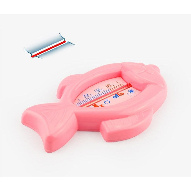 Termometru pentru Baie si Camera, Plutitor, Afisaj Temperatura Kerosen fara Mercur, Design Peste, Material ABS, 15.5x9.5x2 cm, Roz