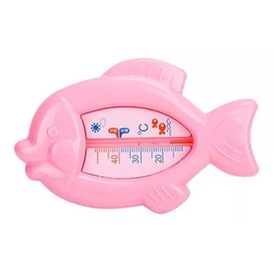 Termometru pentru Baie si Camera, Plutitor, Afisaj Temperatura Kerosen fara Mercur, Design Peste, Material ABS, 15.5x9.5x2 cm, Roz