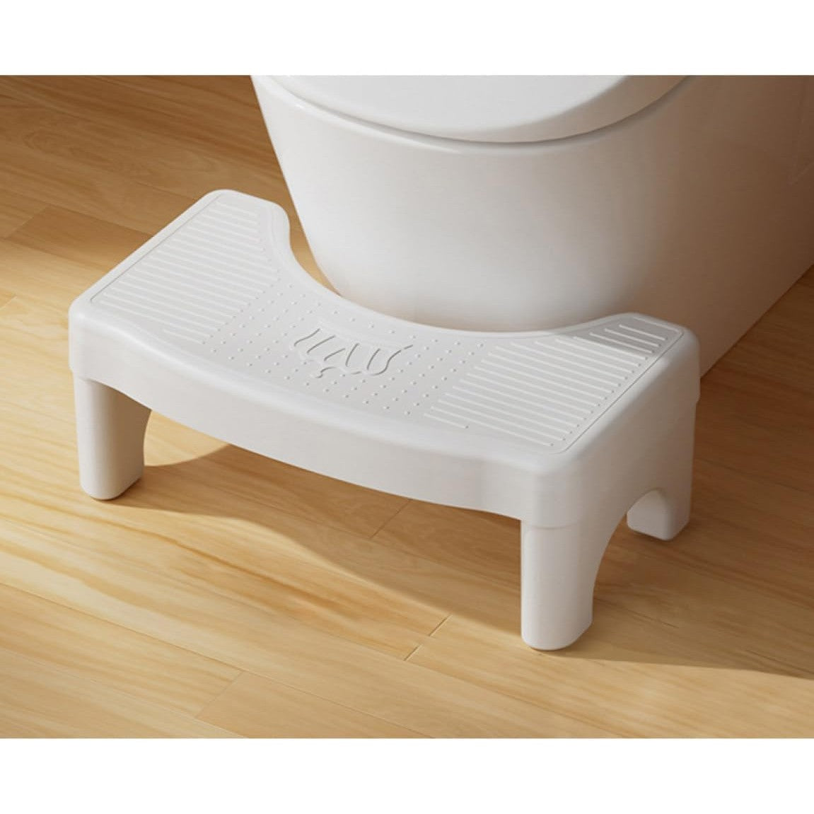 Scaunel WC Inaltator, Suport Picioare pentru Pozitie Corecta 35 Grade, Tratament Constipatie si Hemoroizi, Plastic PP Rezistent, 38x22x17 cm, Alb