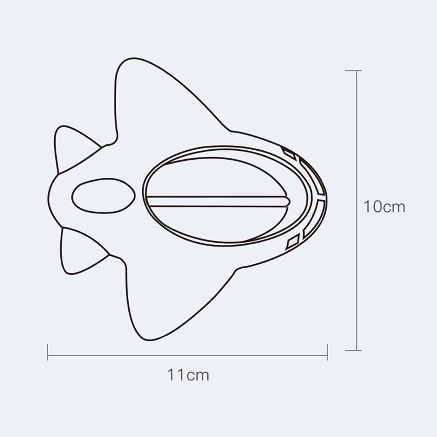 Termometru pentru Baie si Camera, Plutitor, Senzor Kerosen Fara Mercur, Model Avion, ABS, 11x10x4 cm, Rosu