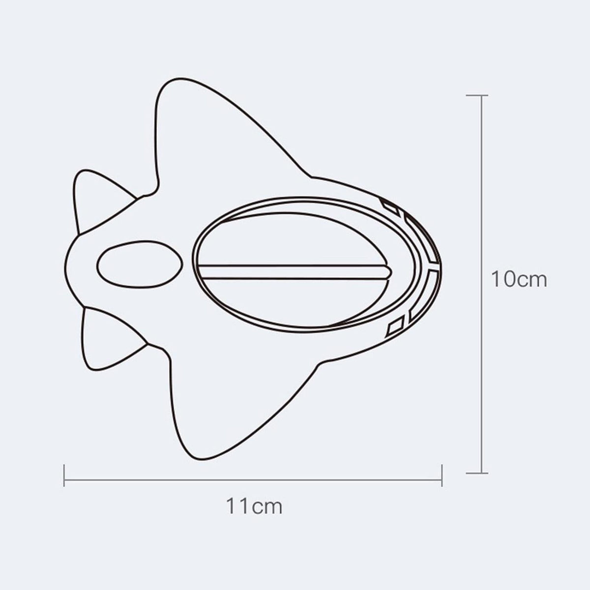 Termometru pentru Baie si Camera, Plutitor, Senzor Kerosen Fara Mercur, Model Avion, ABS, 11x10x4 cm, Rosu