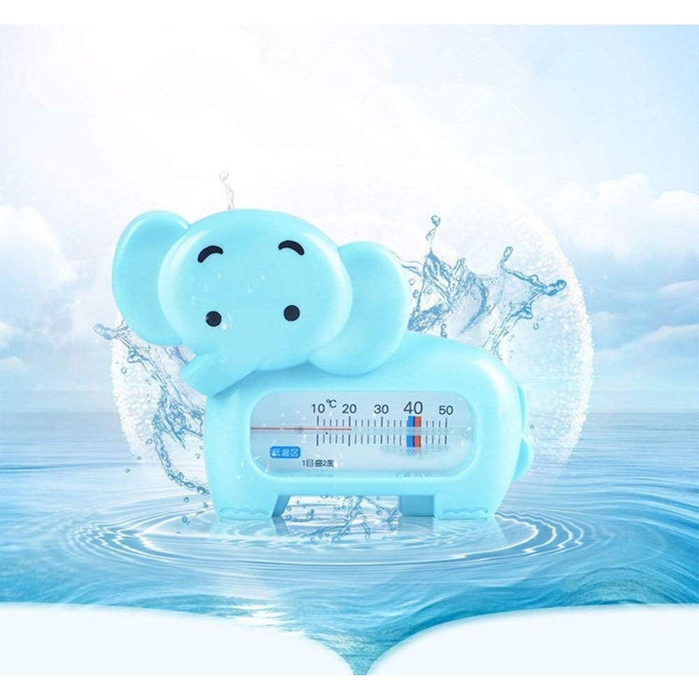 Termometru pentru Baie si Camera, Plutitor si Rezistent la Apa, Fara Mercur, Model Elefant, Material ABS, 11.5x9x2 cm, Albastru