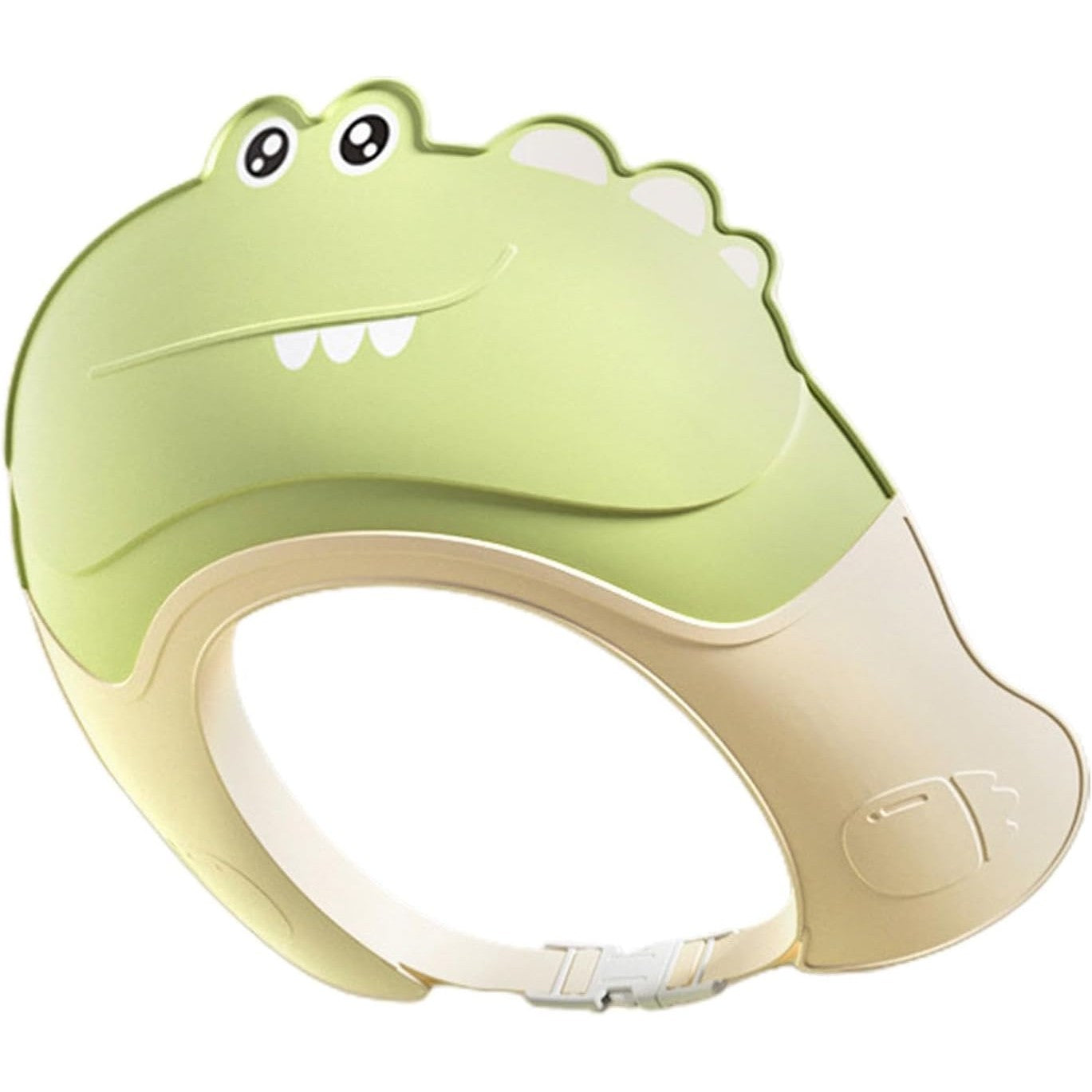 Fippy Casca de Dus pentru Copii, Protectie Baie Impotriva Samponului si Apei, Ajustabila, TPE si PP, 0-12 Ani, Model Crocodil, Verde, 20 x 23 cm
