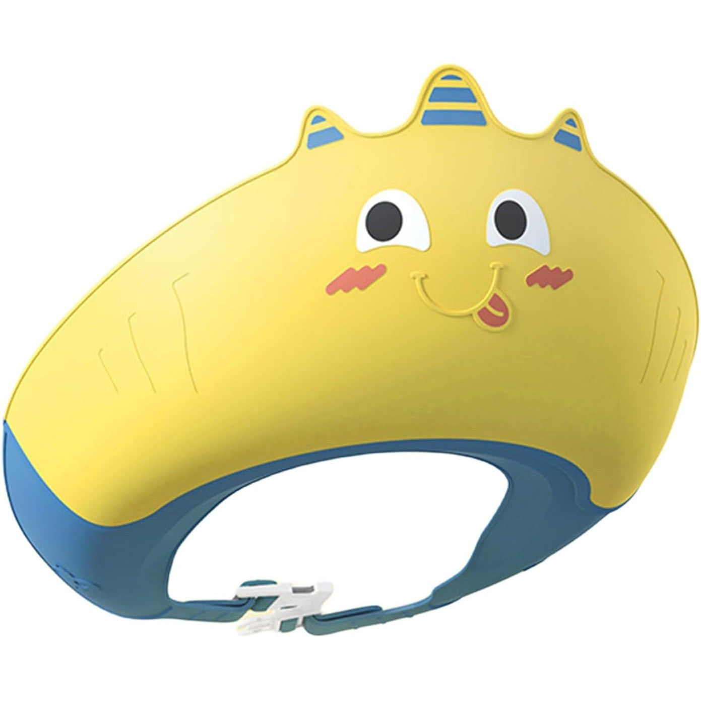 Fippy Casca de Dus pentru Copii, Protectie impotriva Samponului si Apei cu Protectii Urechi, Ajustabila 0-12 Ani, TPE si PP, Model Unicorn, Galben/Albastru