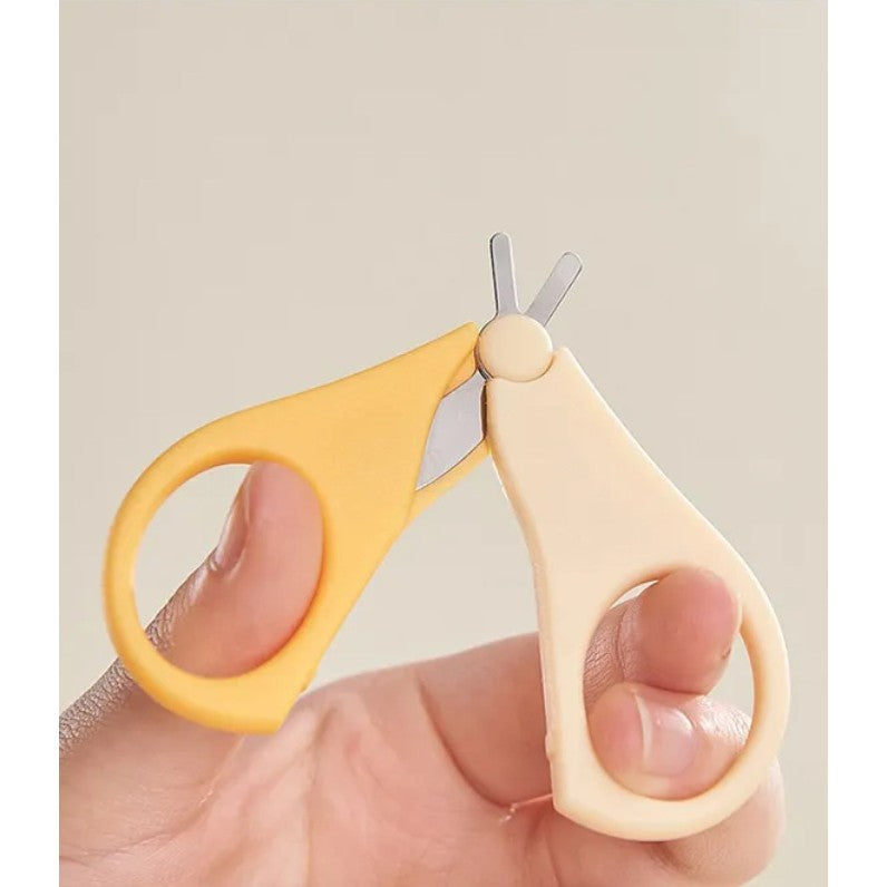 Set Îngrijire Unghii pentru Bebeluși și Nou-Născuți, Trusă Completă cu Foarfece, Unghieră, Pilă și Pensetă, Cutie Depozitare Ursuleț, Plastic și Oțel Inoxidabil, 0 Luni+, Galben
