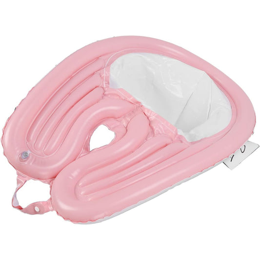 Set Gonflabil pentru Spalat pe Cap, Vas Portabil cu Guler Ajustabil si Pompa, PVC, 81 x 60 x 38 cm, Roz