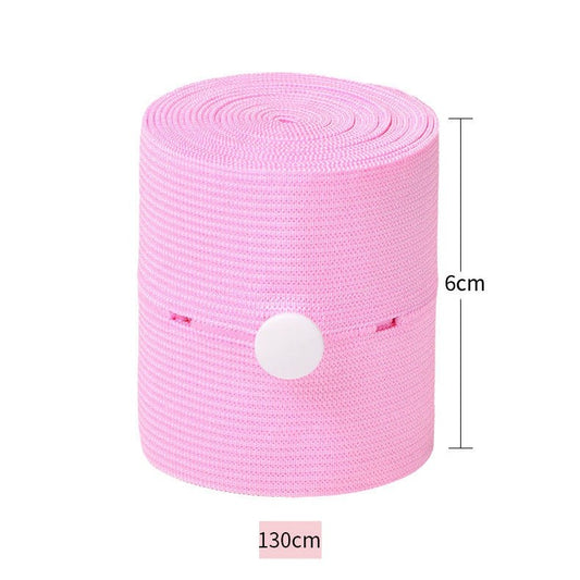 Set 2 Centuri Monitorizare Ritm Cardiac Fetal, Material Elastic si Respirabil, Tesatura Moale Reglabila, 6 x 130 cm, Roz