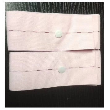 Set 2 Centuri Monitorizare Ritm Cardiac Fetal, Material Elastic si Respirabil, Tesatura Moale Reglabila, 6 x 130 cm, Roz