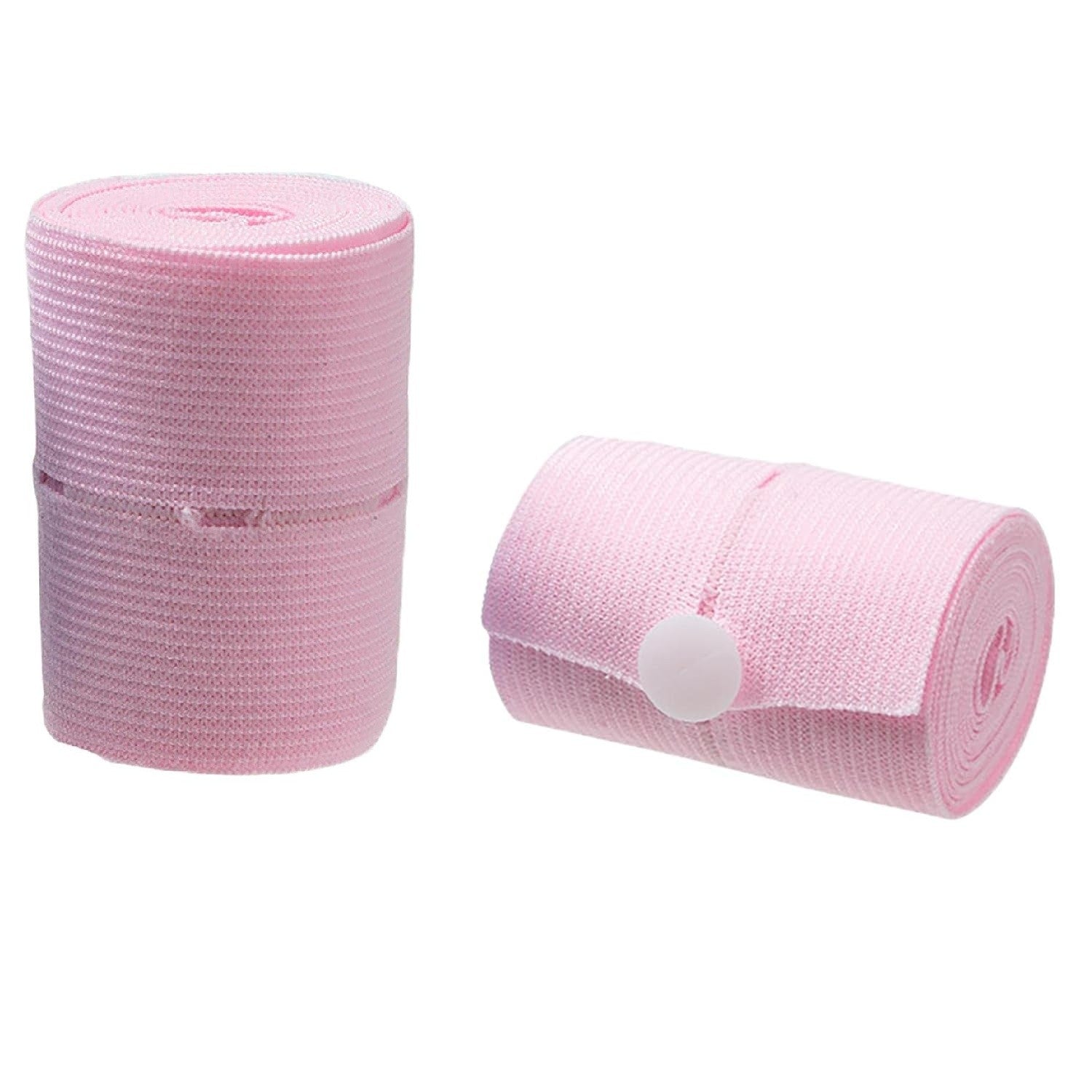 Set 2 Centuri Monitorizare Ritm Cardiac Fetal, Material Elastic si Respirabil, Tesatura Moale Reglabila, 6 x 130 cm, Roz