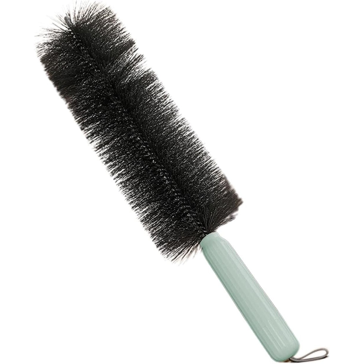 Perie Multifuncțională 2 în 1 pentru Curățarea Prafului, Cap Flexibil cu Peri și Burete, ABS și Lână PET, 38 x 11 cm, Verde