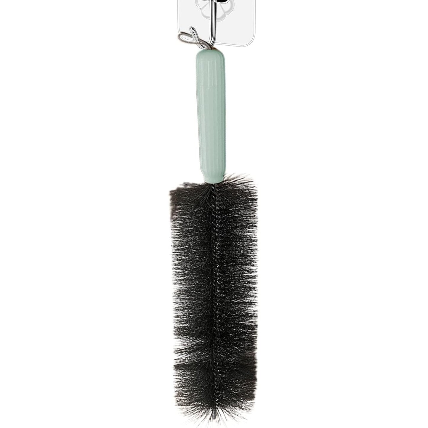 Perie Multifuncțională 2 în 1 pentru Curățarea Prafului, Cap Flexibil cu Peri și Burete, ABS și Lână PET, 38 x 11 cm, Verde