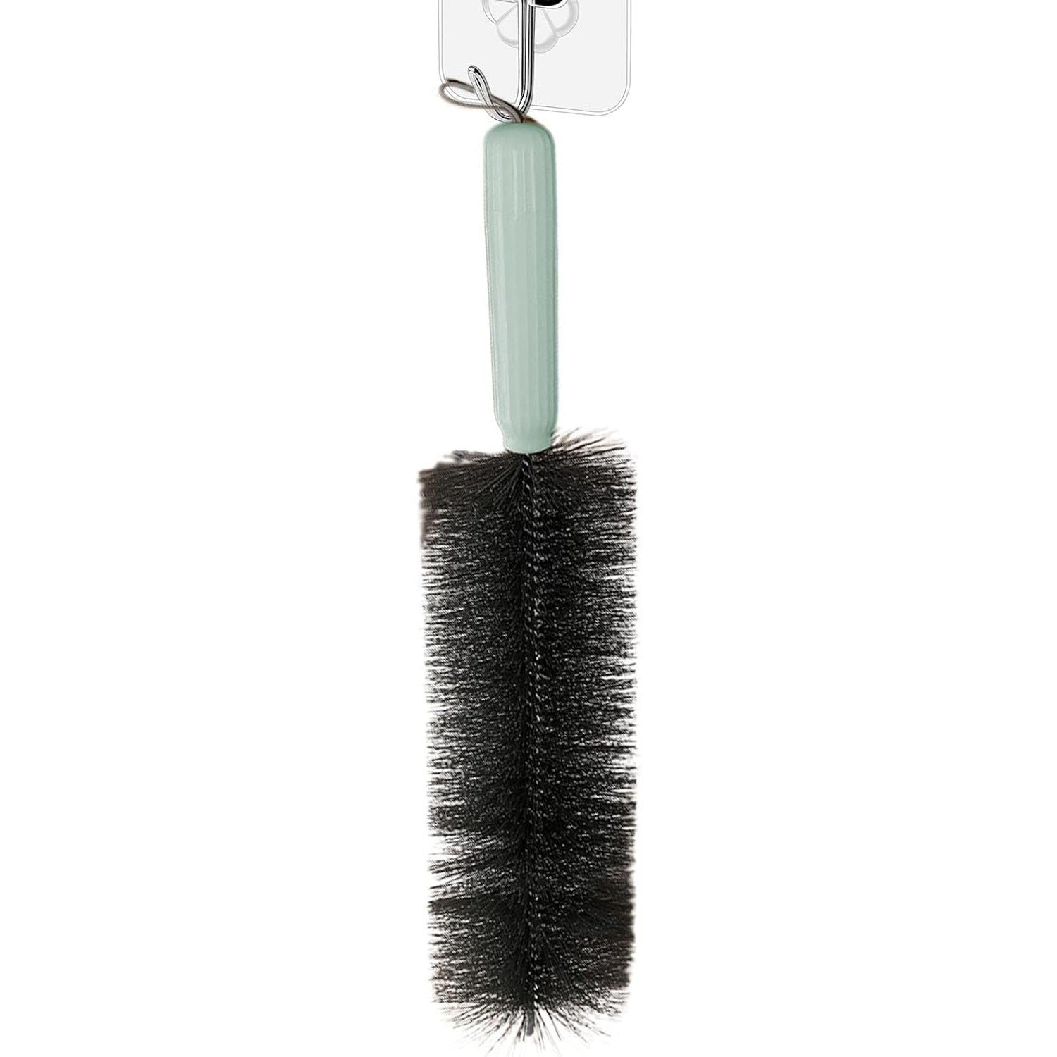 Perie Multifuncțională 2 în 1 pentru Curățarea Prafului, Cap Flexibil cu Peri și Burete, ABS și Lână PET, 38 x 11 cm, Verde