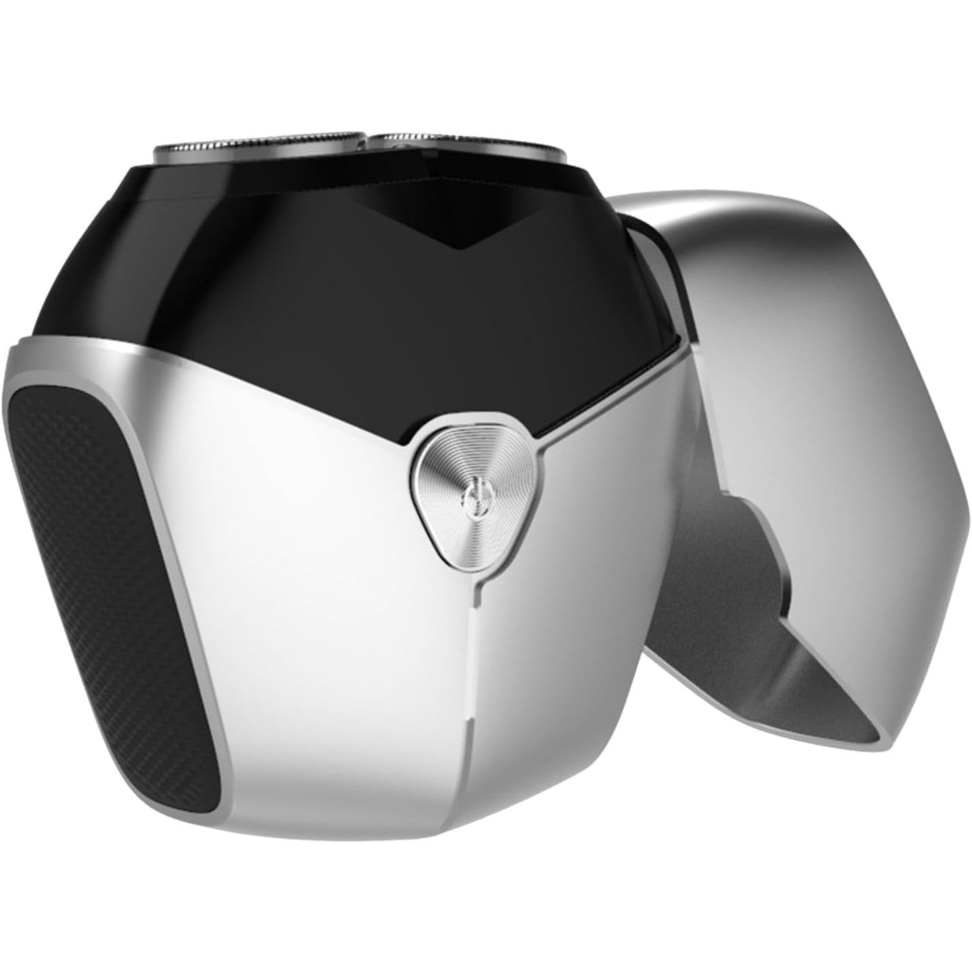 Aparat de Ras Portabil, Putere 8W, Autonomie 60 Min, Reincarcabil USB Type-C, Design Ergonomic, Include Periuta Curatare si Husa, 7.3x7.5x3.3 cm, Gri