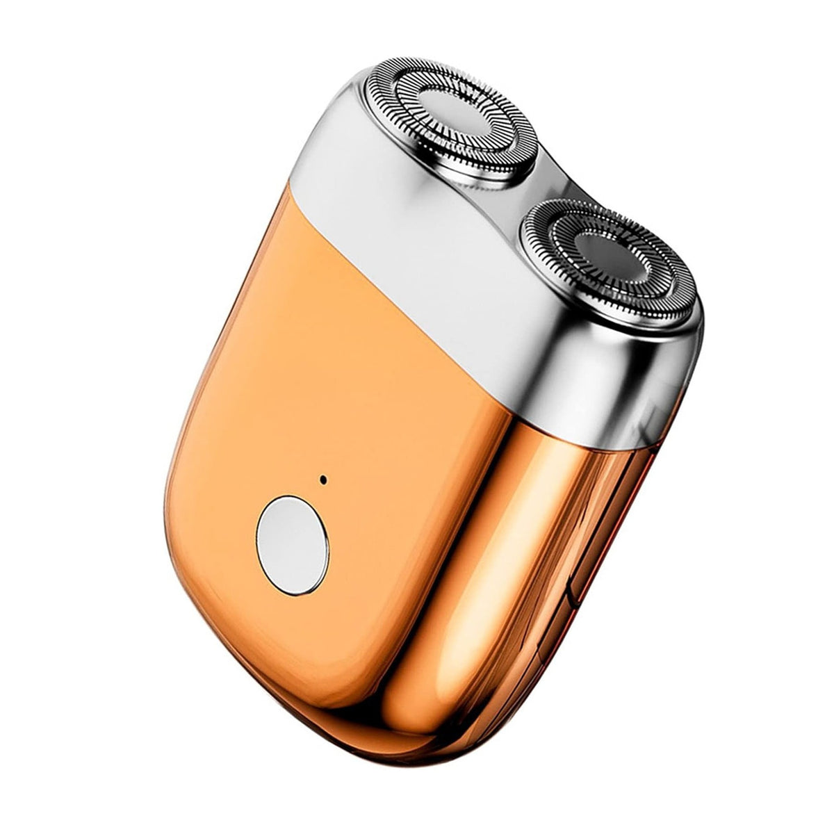 Mini Aparat de Ras Electric Portabil, Rezistent la Apa IPX7 cu 2 Lame din Otel, Incarcare USB Type-C, Autonomie 45 min, Carcasa ABS si Fibra de Carbon, Portocaliu