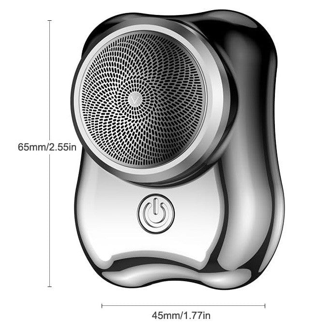Aparat de Ras Electric Portabil, Mini Shaver cu Incarcare USB Type-C, Rezistent la Apa IPX7, Utilizare Umeda si Uscata, Autonomie 60 min, ABS si Aliaj de Aluminiu, Negru/Mov, 6.5 x 4.5 x 4 cm