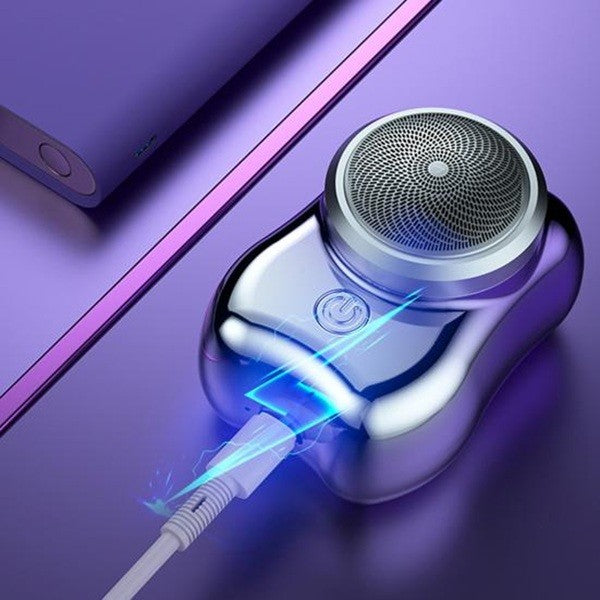 Aparat de Ras Electric Portabil, Mini Shaver Incarcare USB Type-C, Rezistent la Apa IPX7, Autonomie 60 min, ABS si Aliaj Aluminiu, 6.5 x 4.5 x 4 cm, Mov