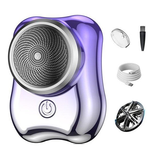 Aparat de Ras Electric Portabil, Mini Shaver Incarcare USB Type-C, Rezistent la Apa IPX7, Autonomie 60 min, ABS si Aliaj Aluminiu, 6.5 x 4.5 x 4 cm, Mov