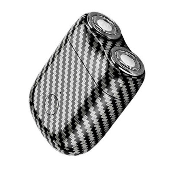 Mini Aparat de Ras Electric Portabil, Shaver cu 2 Lame din Otel si Cap Magnetic, ABS cu Fibra de Carbon, Rezistent la Apa IPX-7, Incarcare Type-C, Autonomie 45 min, Alb/Negru