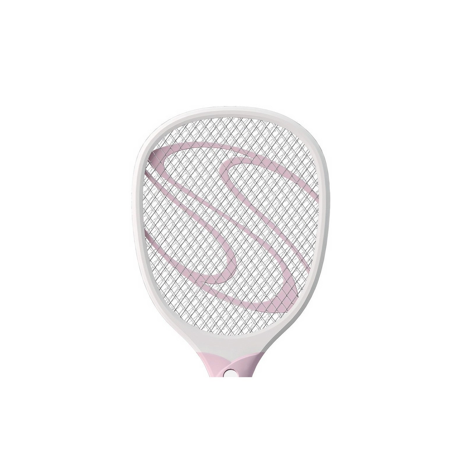 Paleta Electrica pentru Tantari si Muste cu LED, Incarcare USB, Racheta Anti-Insecte cu Impuls Inalta Tensiune, Plastic Durabil, Alb-Roz