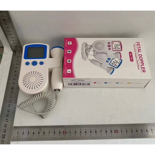 Monitor Fetal Doppler Portabil, Dispozitiv Ascultare Bătăi Inimă Făt, Ecran LCD 4.5 cm, Sondă Impermeabilă 3.0 MHz, Utilizare de la 9 Săptămâni, Material ABS, Albastru