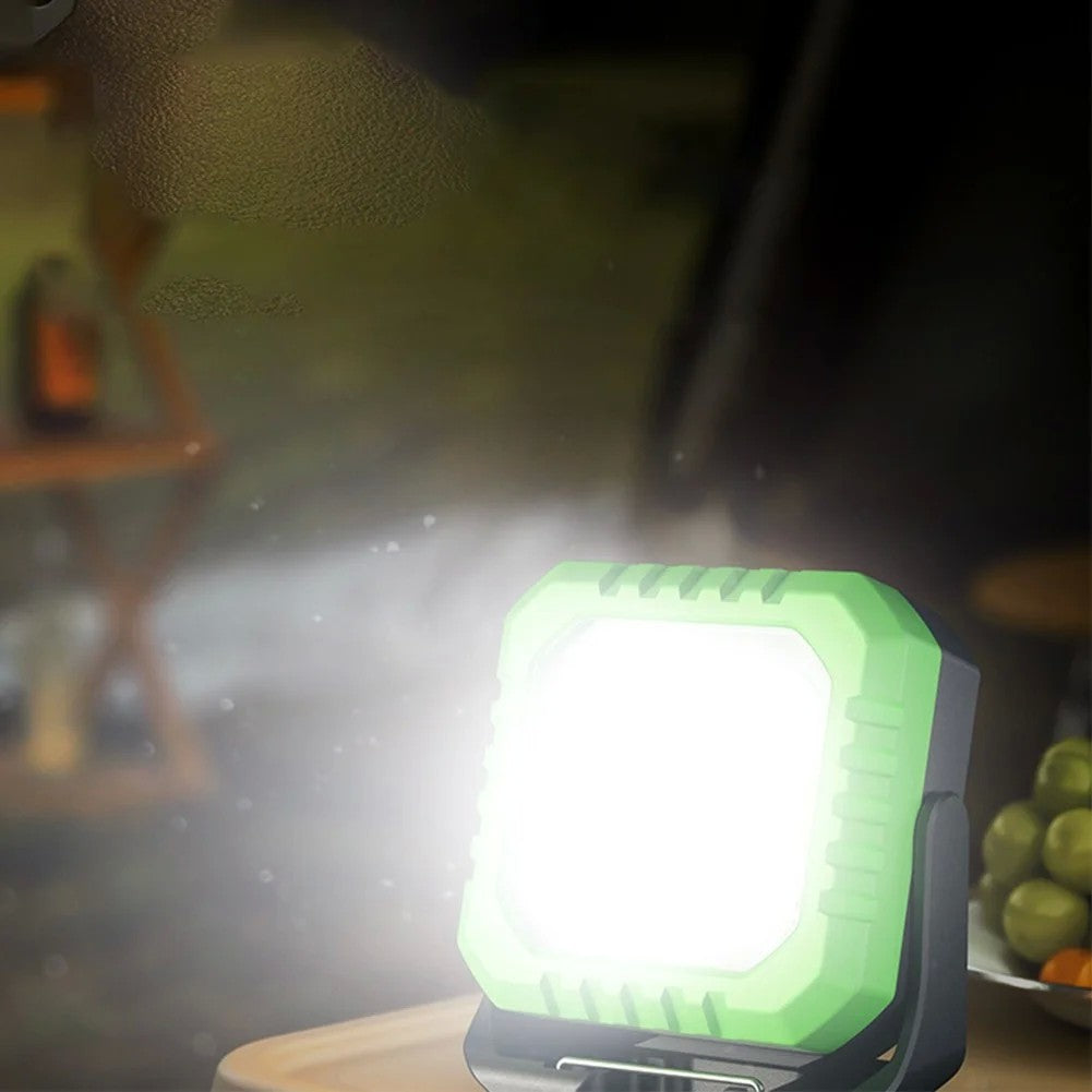 Lanternă Breloc, LED COB 500 Lumeni, 5 Moduri de Iluminat cu Lumină Roșie, Reîncărcabilă USB-C, Impermeabilă IPX5, Aliaj Aluminiu, Verde