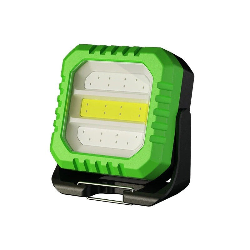 Lanternă Breloc, LED COB 500 Lumeni, 5 Moduri de Iluminat cu Lumină Roșie, Reîncărcabilă USB-C, Impermeabilă IPX5, Aliaj Aluminiu, Verde