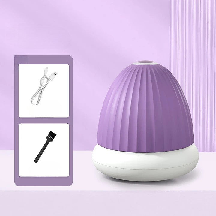 Aparat de Scame 2 in 1 si Lampa de Veghe, Curatare Haine, 6 Lame Otel Inoxidabil, 3 Trepte de Putere, Incarcare USB Tip C, 4 W, 9 x 10 cm, Mov
