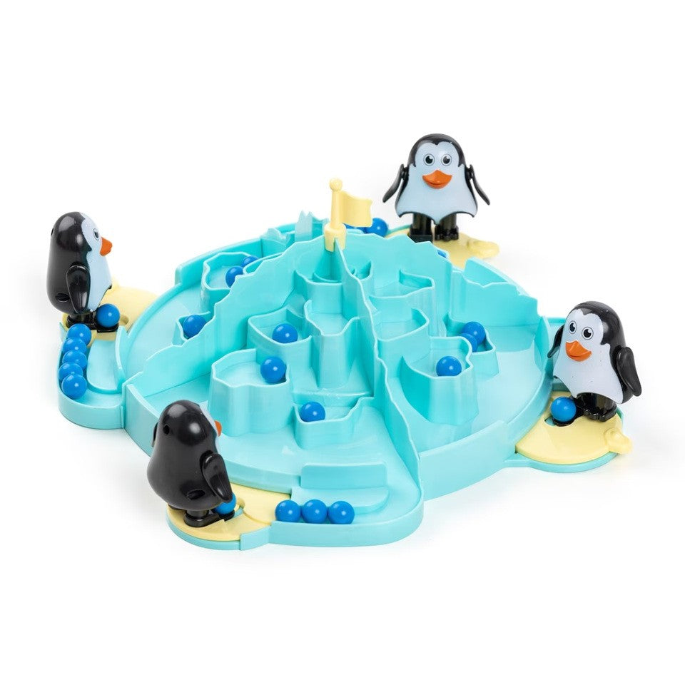 Joc Interactiv Bătălia Pinguinilor, Joc de Strategie și Îndemânare pentru 2-4 Jucători, Plastic Rezistent, 42 Piese, 3 Ani+, Multicolor