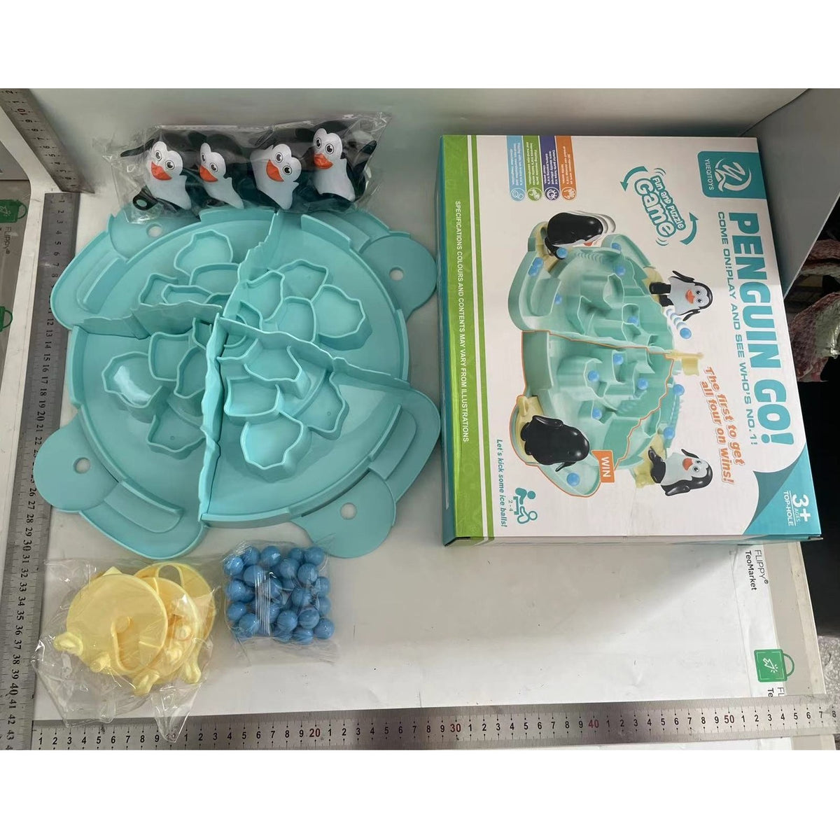 Joc Interactiv Bătălia Pinguinilor, Joc de Strategie și Îndemânare pentru 2-4 Jucători, Plastic Rezistent, 42 Piese, 3 Ani+, Multicolor