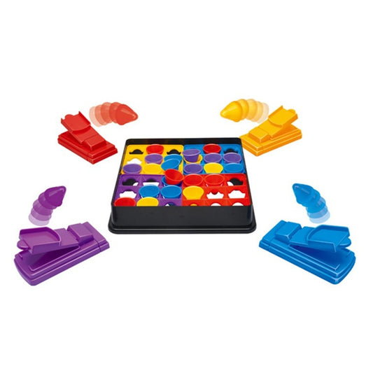 Joc Interactiv 4 Hats Off pentru Copii, Joc de Îndemânare cu Lansatoare și Figurine Pălării, Plastic, 2-4 Jucători, +3 Ani, Multicolor