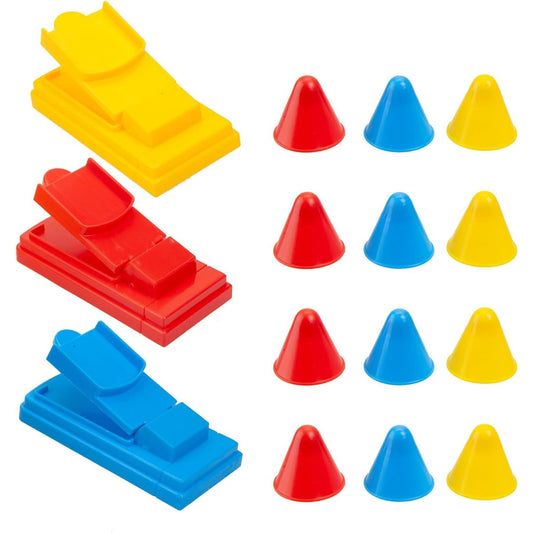 Joc Interactiv de Îndemânare 3 Hats Off pentru Copii, Set cu Lansatoare și Figurine Pălării, Plastic, 2-3 Jucători, +3 Ani, Multicolor