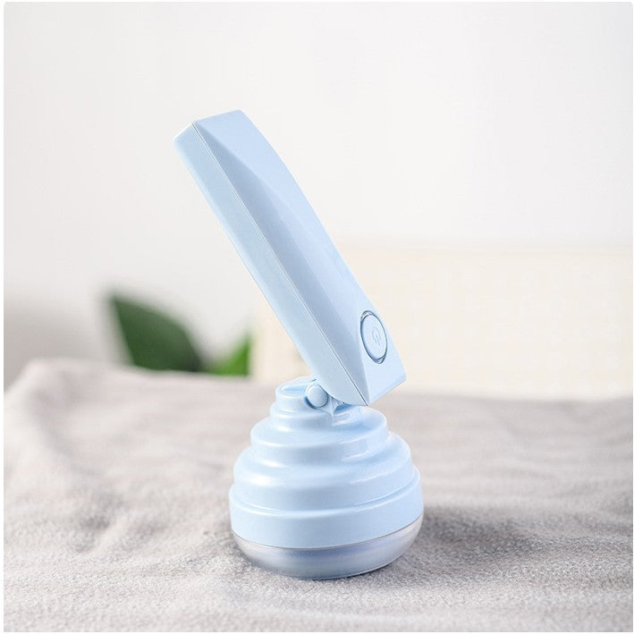 Aparat Pentru Curatat Scame, Par Si Praf, Trimmer Textile Cu Lame Din Otel Inoxidabil, Maner Flexibil Si Ergonomic, Incarcare USB, 13x8 cm, Albastru