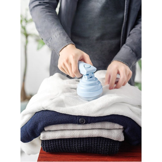 Aparat Pentru Curatat Scame, Par Si Praf, Trimmer Textile Cu Lame Din Otel Inoxidabil, Maner Flexibil Si Ergonomic, Incarcare USB, 13x8 cm, Albastru