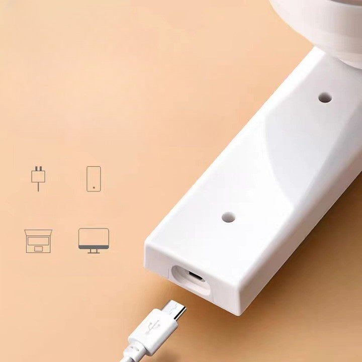 Aparat Curatat Scame, Trimmer pentru Par si Praf, Lame Otel Inoxidabil, Maner Flexibil si Ergonomic, Incarcare USB, 13x8 cm, Alb