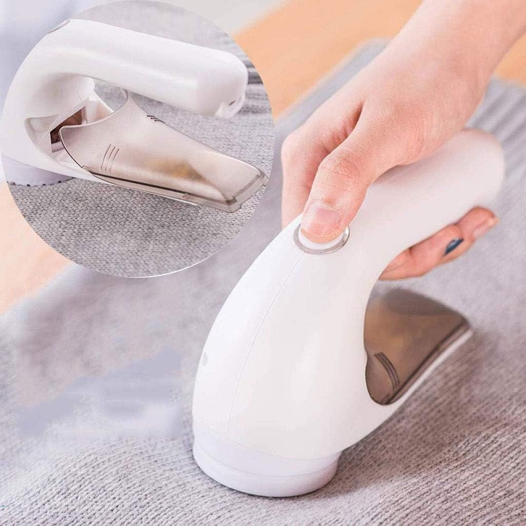 Aparat Pentru Curatat Scame, Par si Praf, Trimmer Textil cu Lame din Otel Inoxidabil, Reincarcabil USB, Design Ergonomic, Portabil, 15x6x9 cm, Alb