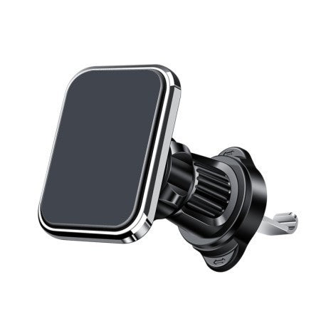 Suport Auto MagSafe pentru Telefon, Fixare Magnetica Grila Ventilatie, Rotativ 360 Grade, Plastic si Silicon, 5.1x3.9 cm, Negru/Argintiu