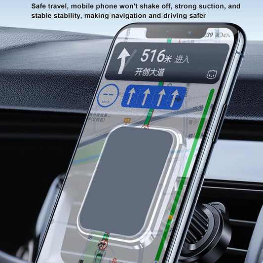Suport Auto MagSafe pentru Telefon, Fixare Magnetica Grila Ventilatie, Rotativ 360 Grade, Plastic si Silicon, 5.1x3.9 cm, Negru/Argintiu