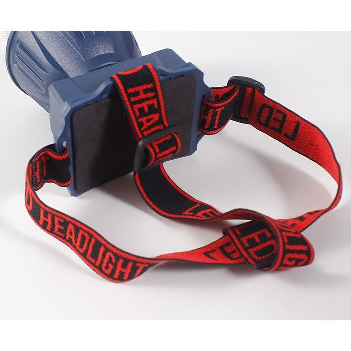 Lanternă Frontală LED Cu Zoom Telescopic, Reîncărcabilă USB, Fascicul Ajustabil și Rezistentă la Apă IPX6, Pentru Camping și Pescuit, 8.6x7.5x6.5cm, Albastru
