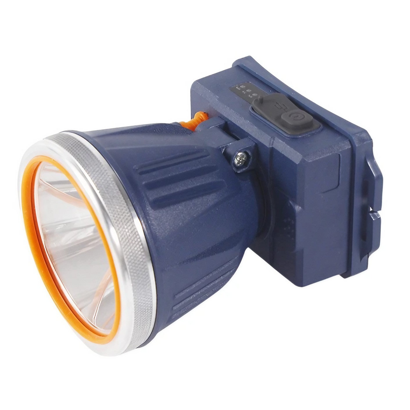 Lanternă Frontală LED Reîncărcabilă USB, Far Telescopic cu Zoom și Protecție IPX6, Plastic, 10.5x8x6.5 cm, Albastru