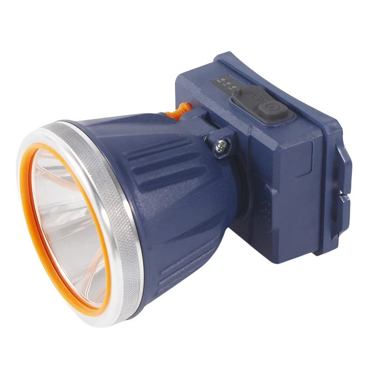 Lanternă Frontală LED Reîncărcabilă USB, Far Telescopic cu Zoom și Protecție IPX6, Plastic, 10.5x8x6.5 cm, Albastru