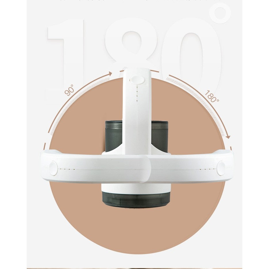 Aparat Pentru Curatat Scame, Par si Praf, Lame din Otel Inoxidabil, Lumina LED, Compartiment Colectare, Maner Reglabil, Design Ergonomic, 11x10.5x8.7 cm, Alb