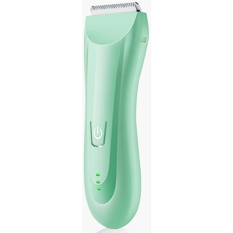 Masina de Tuns Bebelusi si Copii, Lame Ceramice si Inox, Functie Anti-Taiere, Motor Silentios, Rezistenta la Apa IPX7, Acumulator USB, 50 W, 2 Accesorii, Verde Deschis