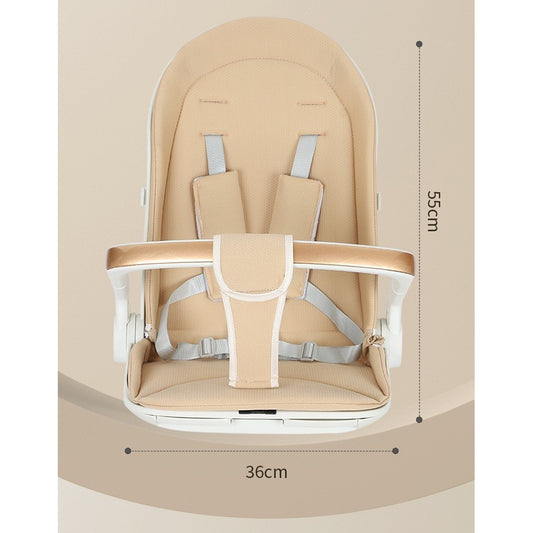 Cărucior Sport 3 în 1, Reversibil și Pliabil, Șezut Ajustabil cu Poziție de Somn, Tavită Masă și Suport Pahar, Cadru Metalic cu Roți Pivotante 360°, 6-36 Luni, 32x63x95 cm, Alb, Model Ursulet